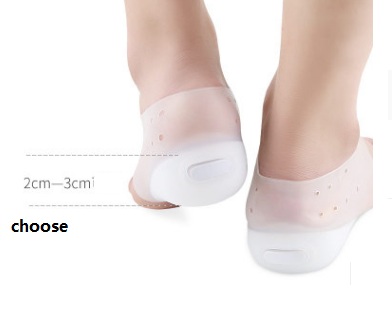 Osynlig höjd ökad innersula silikon hälsockor för kvinnor män innersulor 2-3cm innersulor för plantar fasciitis fötter vårdverktyg