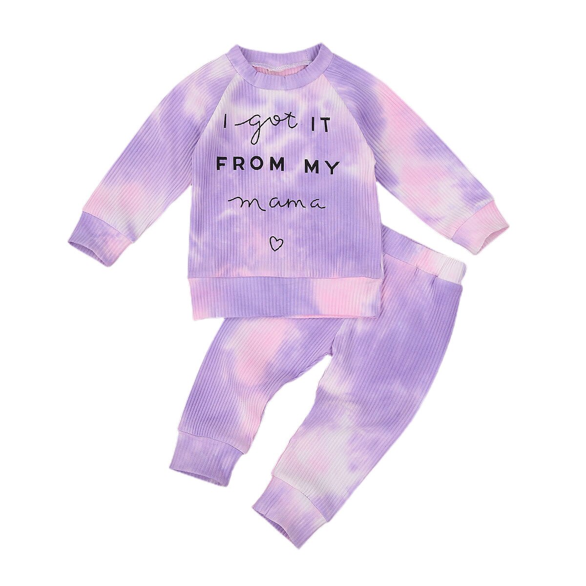 2 Stuks Kinderen Pak Set, tie-Dye Print Geribbelde... – LovingPrices, image size:1200x1200