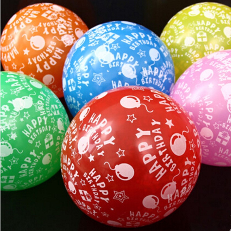 50 stuks Verjaardagsfeestje 12 inch Ballons Latex Ballonnen Happy Birthday Thicken Ronde Ballon