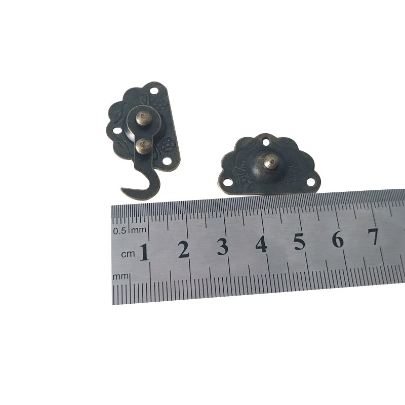 5x Antiquität Bronze- Metall sperren dekorativ Hasps Haken hölzern Schmuck Kasten Vorhängeschloss mit Schrauben Pro hölzern Hardware-