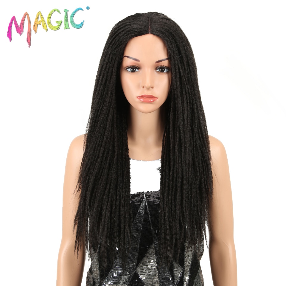 Magic Hair-Peluca de cabello sintético para mujer negra, cabellera artificial de 26 pulgadas con trenzas de ganchillo, estilo Dread Jumbo, pelo largo