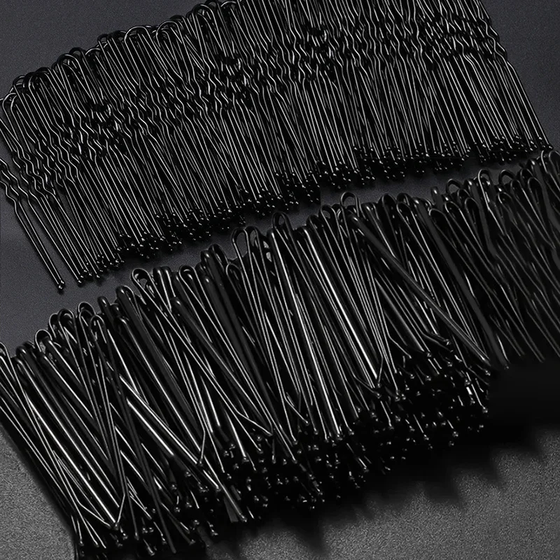 Preto Invisível Bobby Pin, uma linha de grampos de cabelo, Headwear descartável, Metal Waved Hairpins, BB presilhas, Headwear Hairgrips, 30 pcs, 180pcs