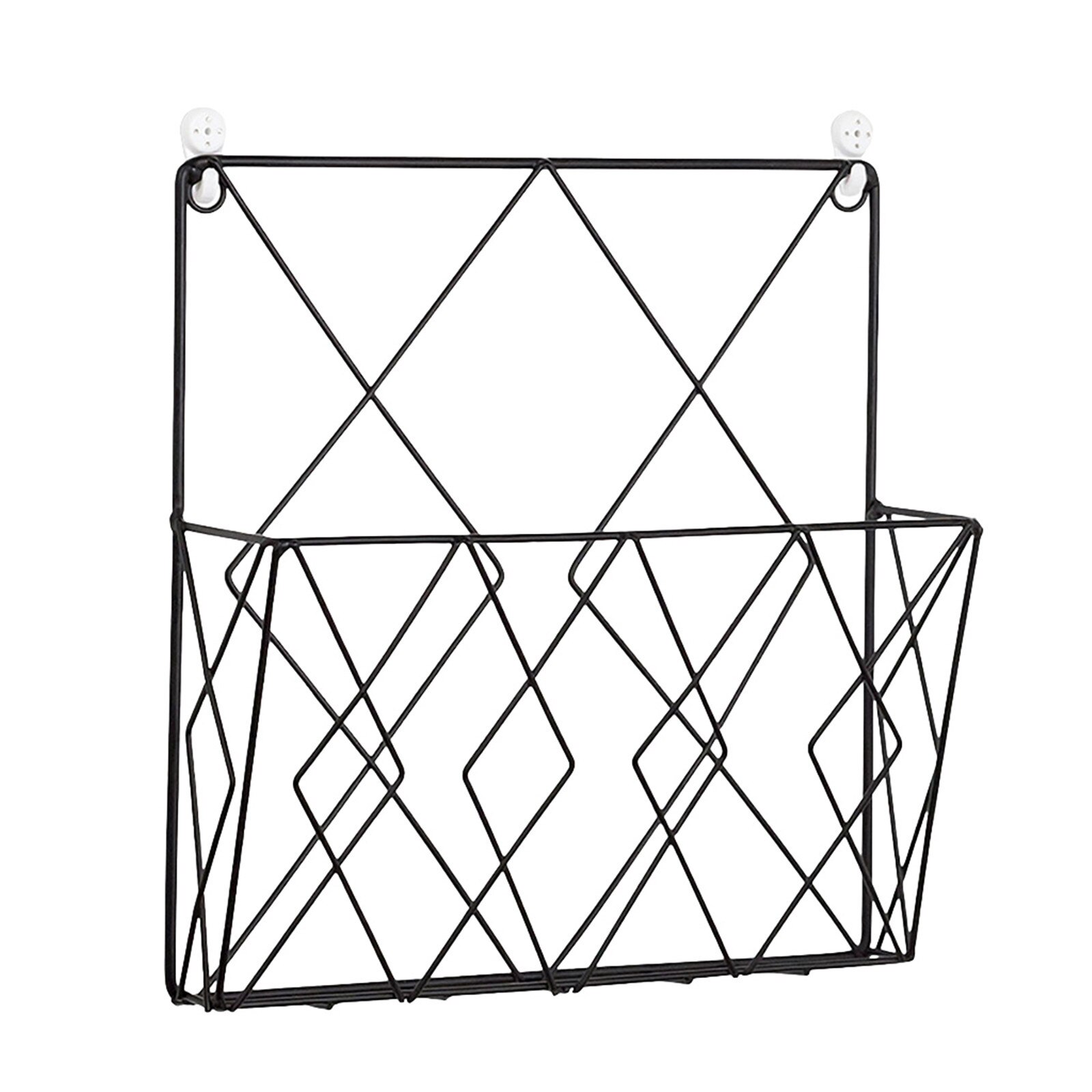 Panier de rangement en fer à grille murale, support suspendu pour journaux, magazines, fichiers, bureau et maison, nouveauté: A