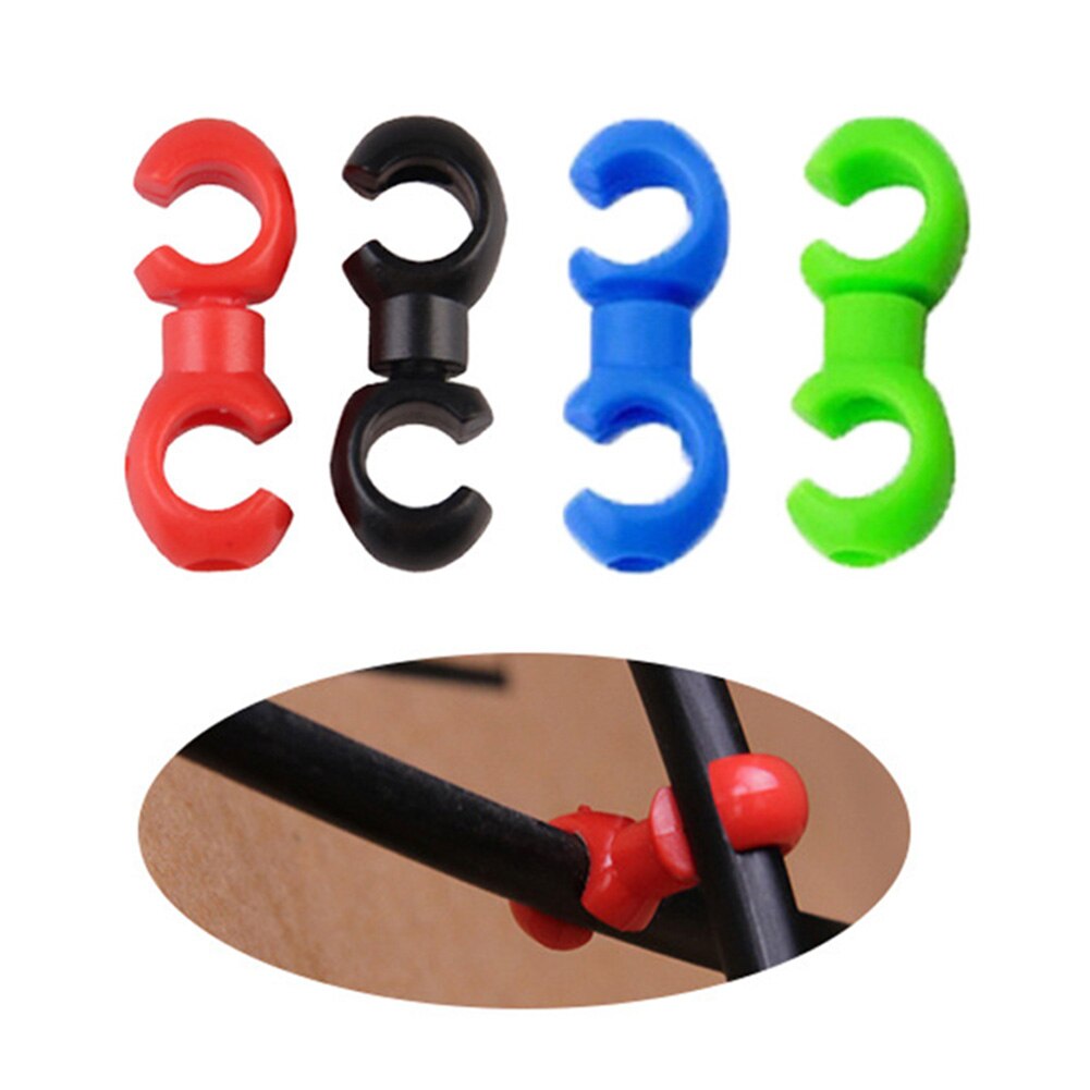 10pcs MTB Bike Brake Gear Cable S Style Clips Rotating Buckle Hose Guide Bicycle Cross Line Hook Tidy Clip Ring Clasp Clips