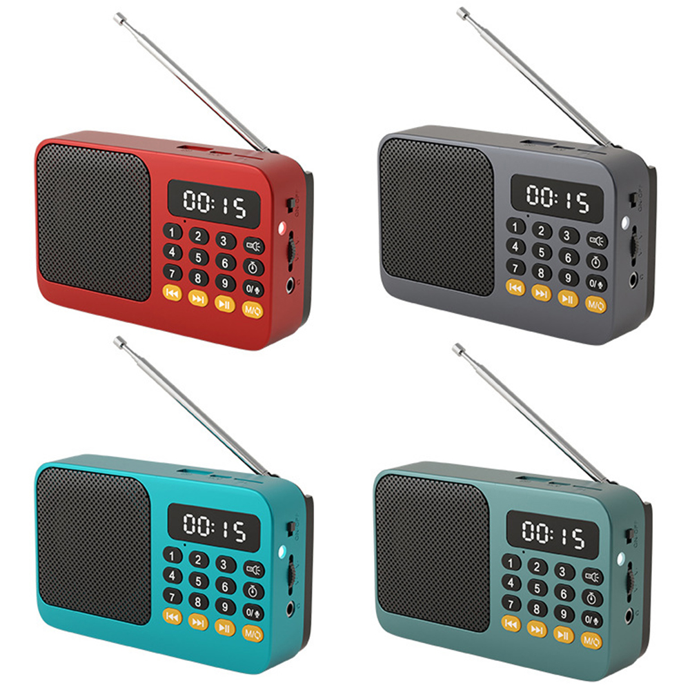 Radio FM portatile con torcia portatile MP3 radio a banda intera altoparlante display digitale a LED radio di emergenza cassa audio Bluetooth
