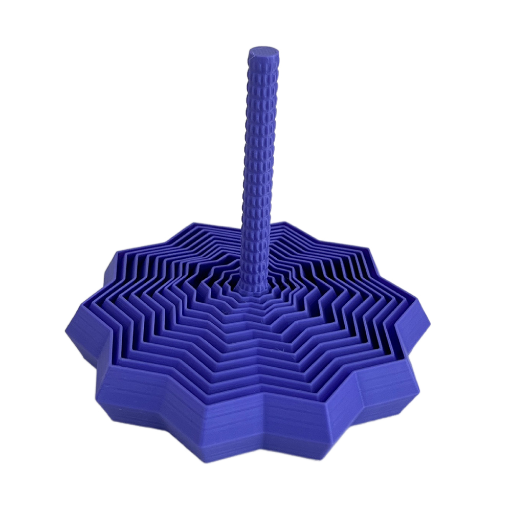 Expanded Sensory Fidget Star 3D Printed with Handles Fractal Fidget Hexagon Whirling Spiral Stress Relief Toy: WHITE