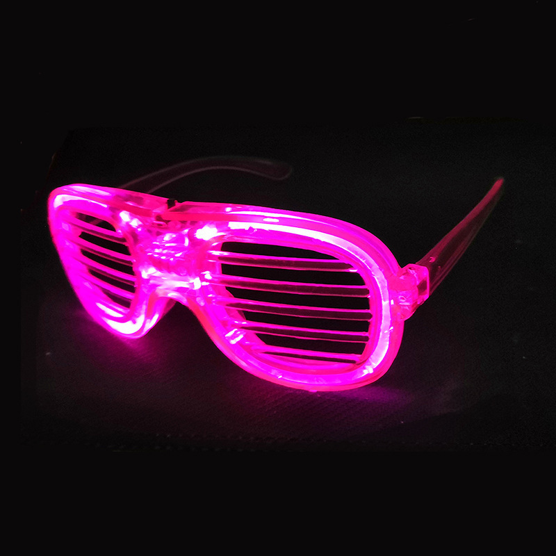 5-100PCS LED Light Up Glasses Cool Wireless Luminous Neon Sunglasses Glow in The Dark Halloween Party Supplies Christmas: S / Light Grey