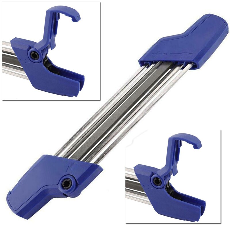 Blauw 2 in 1 gemakkelijk kettingzaag slijper vijl draagbare mini metaal elektrische slijper snelle kettingzaag slijper 4.8 mm accessoire gereedschap