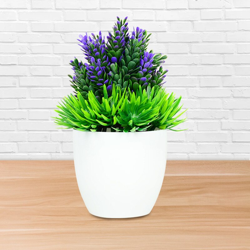 Bonsái Artificial en maceta con hojas verdes, plantas de simulación de árbol pequeño para decoración del hogar y jardín, decoraciones de mesa para fiestas de cumpleaños y bodas: B07