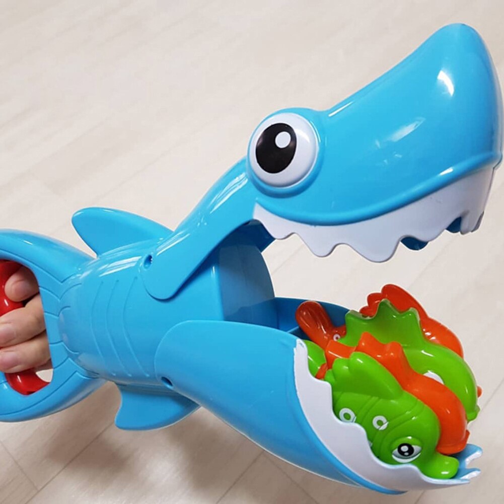 jouet de bain requin Grabber pour garçons et filles requin bleu avec dents avec 4 jouets interactifs de bain jouets d'eau de pêche en salle
