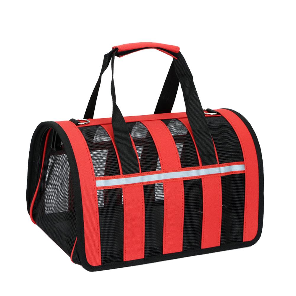 Dubbelzijdige, opvouwbare, ademende mesh katten- en hondentas, uitgaande, draagbare, transparante, ademende tas, reistas, draagtassen voor puppy's