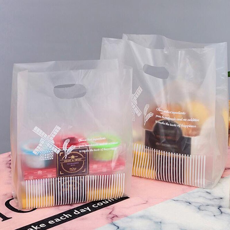 Baking Plastic Bag 50pcs/pack Plastic Packaging Bags Cake Toast Bread Bags Snowflake Egg Yolk Crispy Cookie Bag