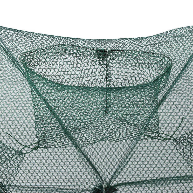 6/12 Gaten Vissen Trap Net Automatische Visnet Garnalen Kooi Nylon Opvouwbare Crab Fish Trap Werpnet