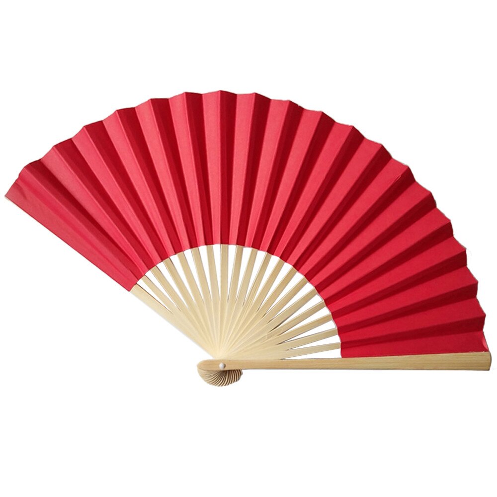 Chinesischen Stil Hand Fan Bambus Papier Falten Fan Party Hochzeit Einfarbig tanzen Fan Frohe Weihnachten Heißer eins #1925: A