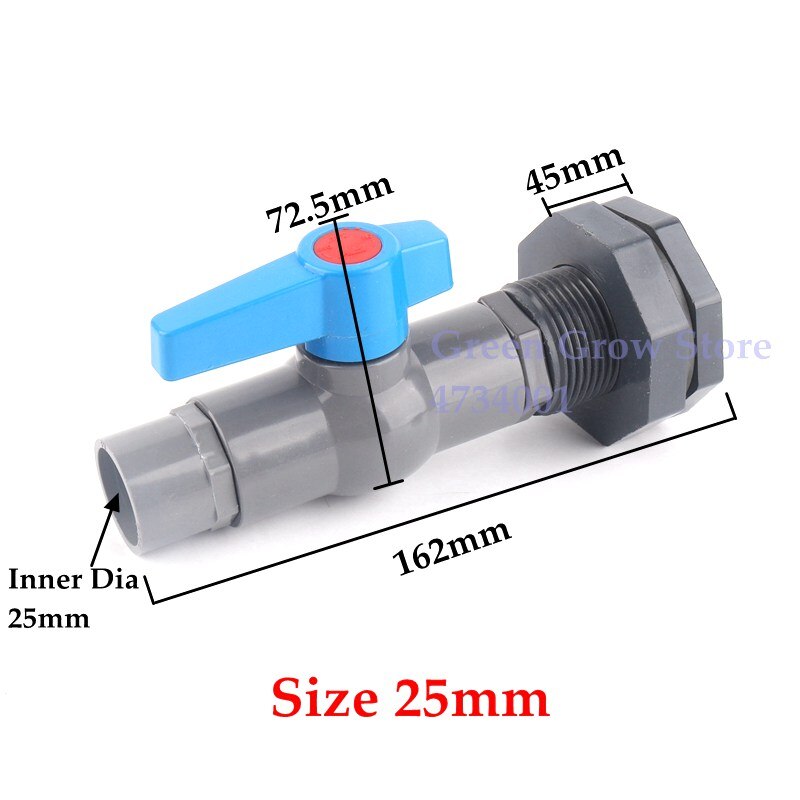 20 25 32 40Mmdirect/Elleboog Pvc Water Tank Gezamenlijke Aquarium Fish Tank Connectors Combinatie Pak Water Tank Pvc inlaat/Uitlaat Water: Size 25mm Direct