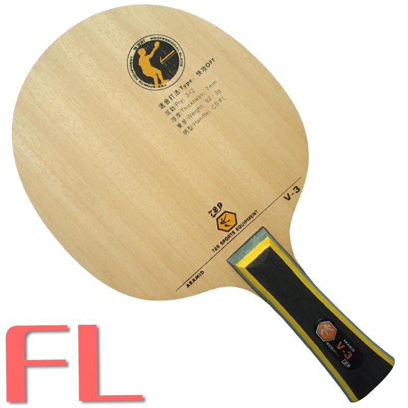 Ritc 729 Vriendschap V-3 (V3, V 3) houten Arylaat-Carbon Off + + Tafeltennis Carbon Blade Voor Pingpong Racket: FL  long handle