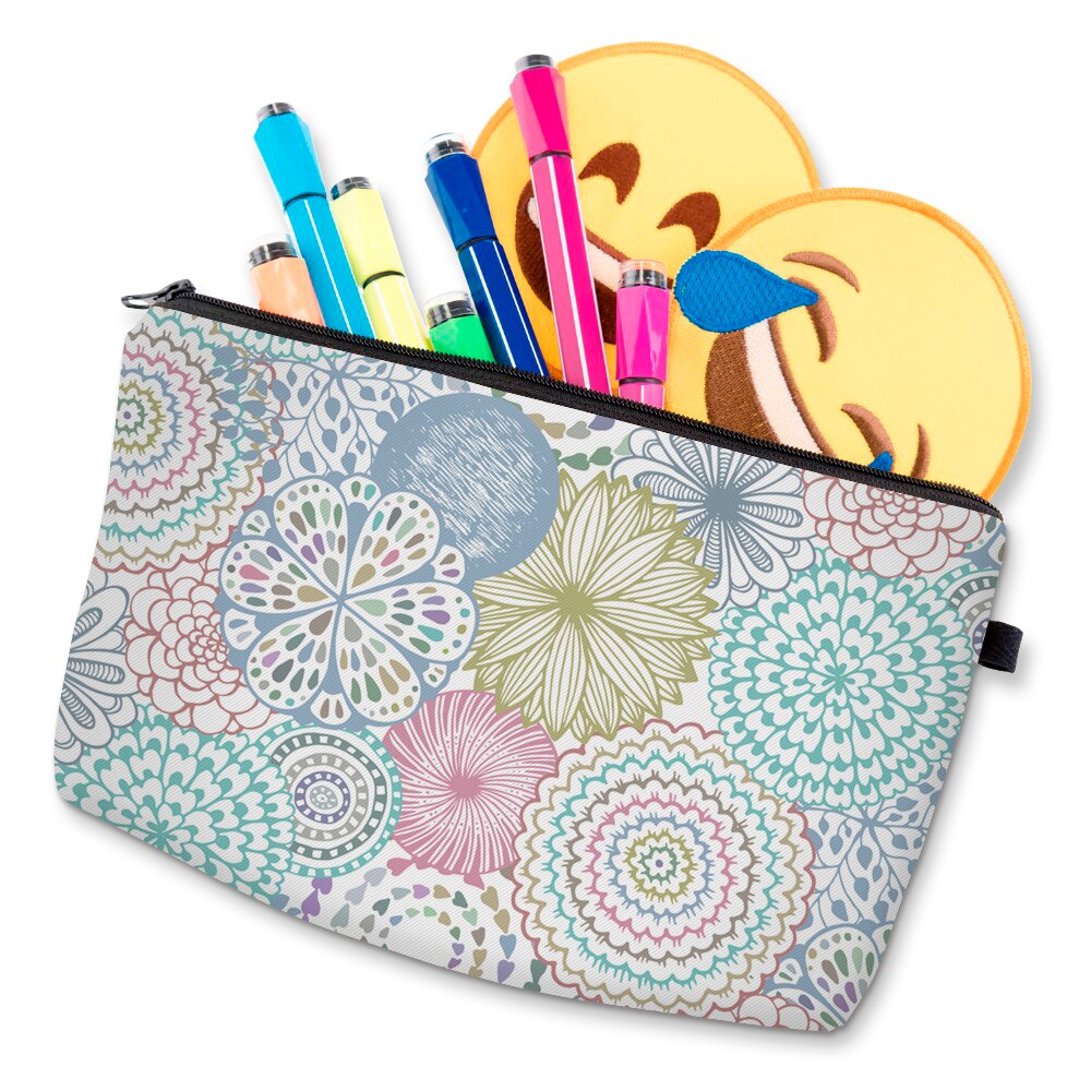 Deanfun Mandala Blomstertryk Kosmetik Taske - Vandtæt Polyester Pung til Kvinder Makeuptaske