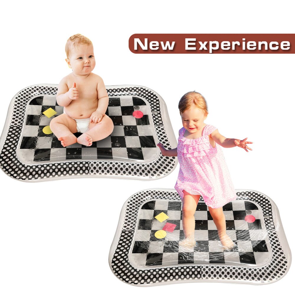 Geometry Graphics Water Cushion Black and White Plaid Water Cushion: Black and White Plaid Water Cushion