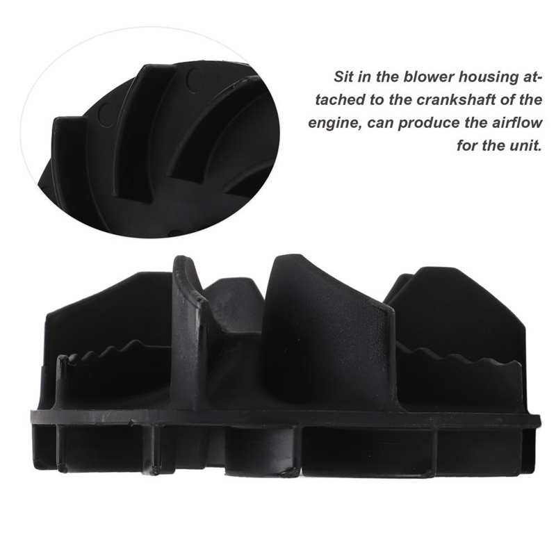 Electric Blower Impeller Fan Black ABS 108‑8966 Blower Vac Impeller Fan for Maintenance