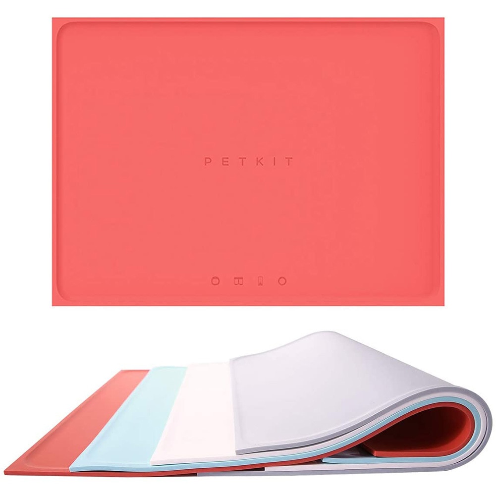 PETKIT Dog Cat Placemat Mat Silicone Waterproof Pet Food Mat,Non-Skid Spill Proof Pet Feeding Bowl Mat Easy to Clean For Puppy