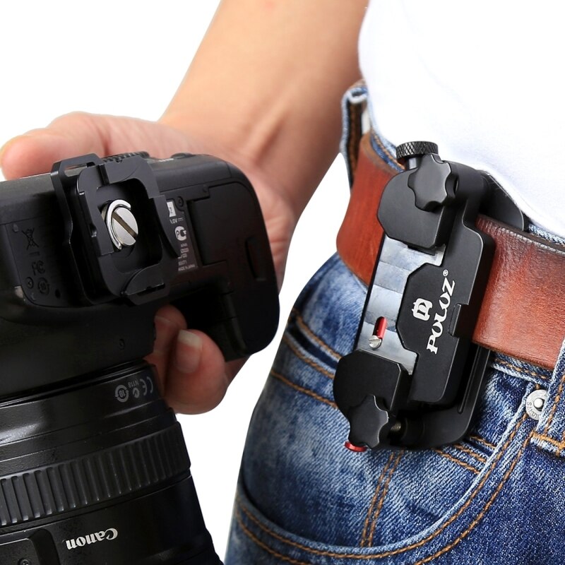 PULUZ Quick Release Clamp Adapter + Quick Release Platte Für DSLR SLR Kameras: Waist buckle A