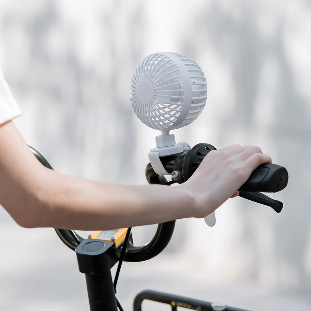 F36 Stroller Bike Fan Mini Portable USB Rechargeable Clip Fan 360 Degree Rotating Outdoor Wrist Fan With Strap With Fragrance