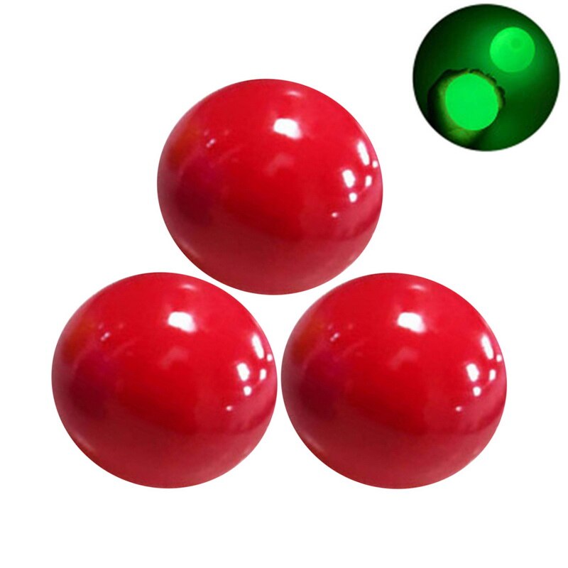 Mugoyrt Stick Wall Ball Decompression Sticky Target Catch Throw Luminescent Random Color Ball Kids: 3pcs in glow red