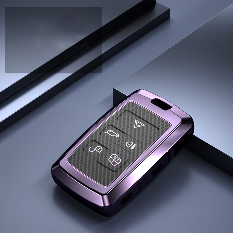 TPU Car Key Cover Full Case For Land Rover Range Rover Sport Evoque Velar Discovery 5 Auto Protective Accessories: B-purple