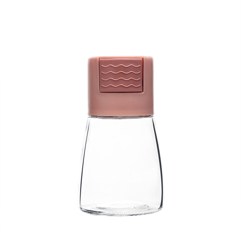 0.5g Metering Salt Shaker Push Sugar Bottle Spice Pepper Shaker Duster Salt Dispenser Seasoning Organizer Condiment Dispenser: Pink