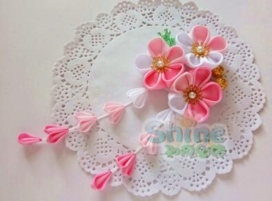 Sakura Kimono Kwasten Haarspeld Vrouw Haaraccessoires Badjas Hoofdtooi Mooie Hand Gemaakt Hoofddeksels: H