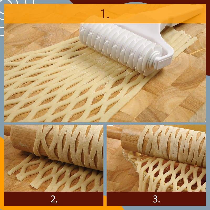 1PC Pastry Lattice Roller Cutter Plastic Dough Cookie Pie Pizza Wheel Cutter Baking Tool Kitchen Accessories