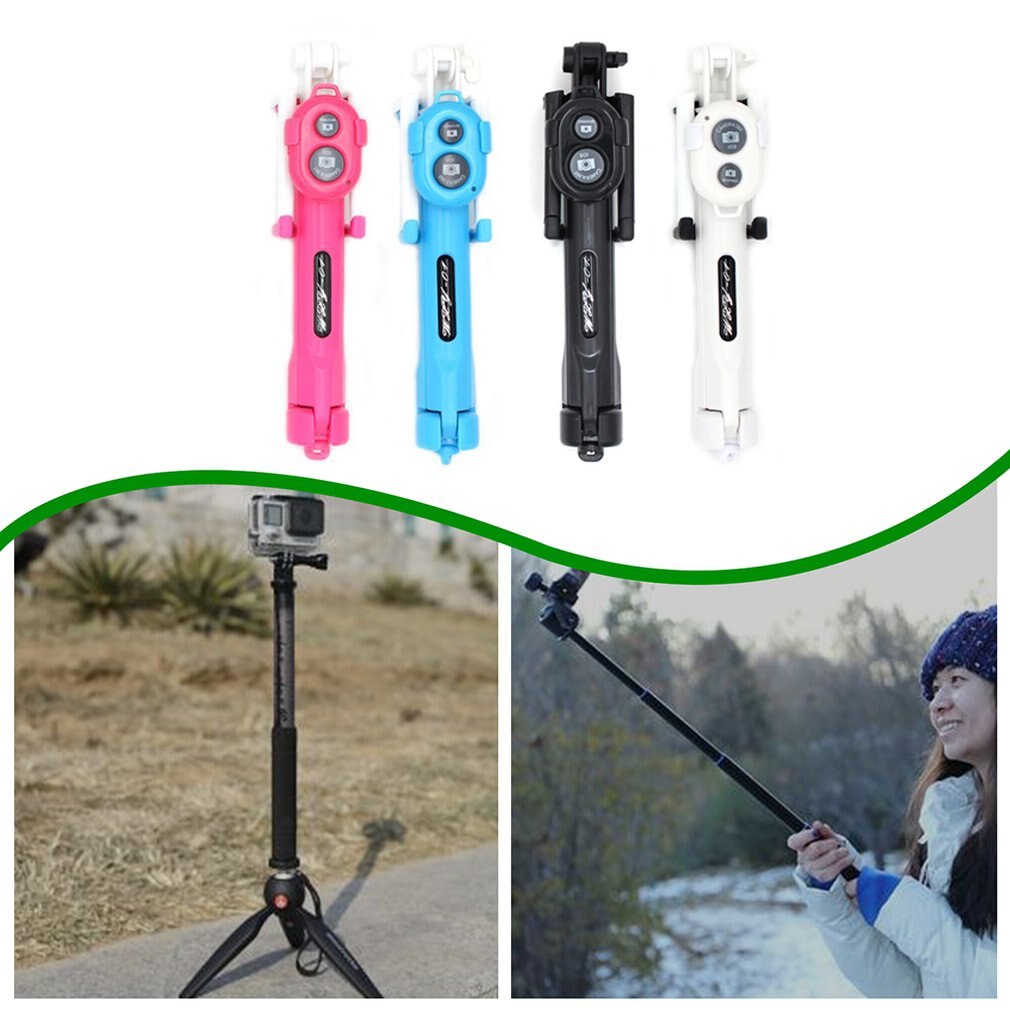 3 In 1 Draadloze Mini Selfie Stok Staaf Statief Met Afstandsbediening Live Photo Houder Zelfontspanner Pole Foto 'S