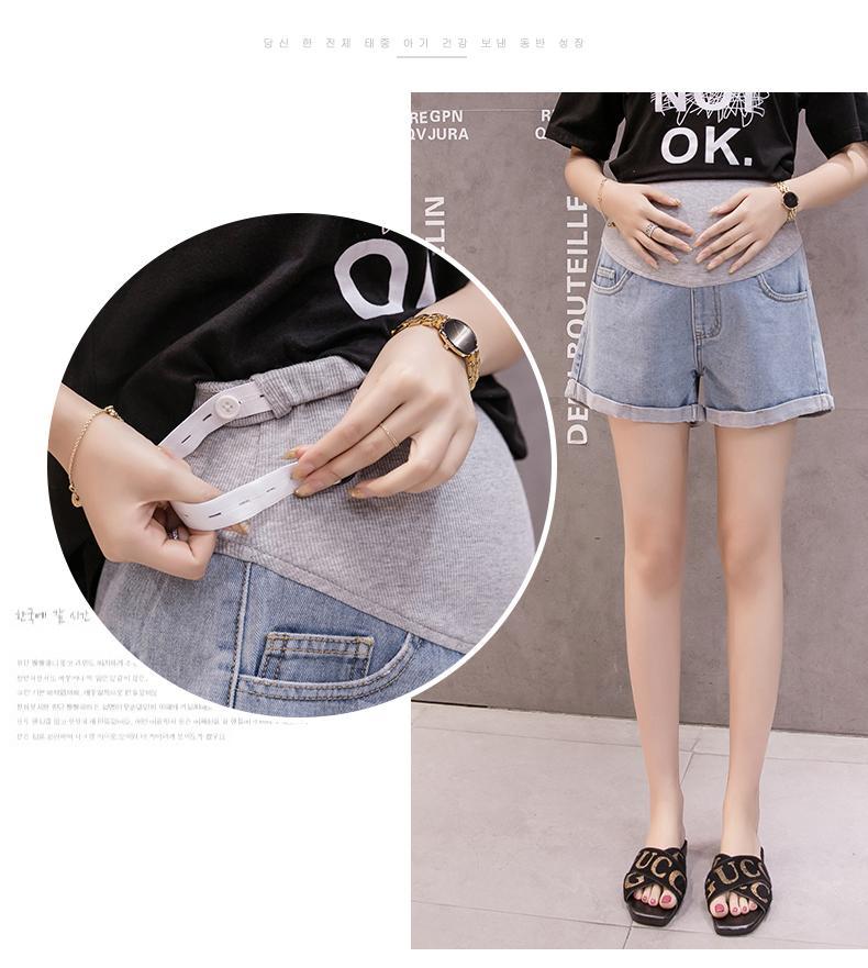 neue Sommer Schwangere Frauen Dünne Bauch Kurze Jeans Mutterschaft Lose Denim Shorts H107