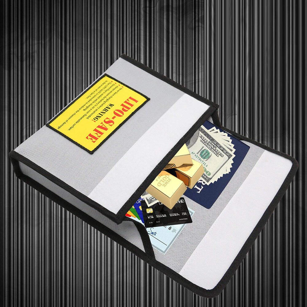 Fireproof Explosionproof Lipo Battery Safe Bag Handheld Heat Resistant Pouch Sack for Battery Charge & Storage 240 * 180 * 65mm