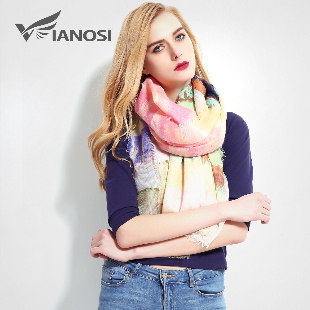 [vianosi] luxe merk sjaal dames grote maat sjaal foulard femme bandana zachte cachecol hijab damessjaal