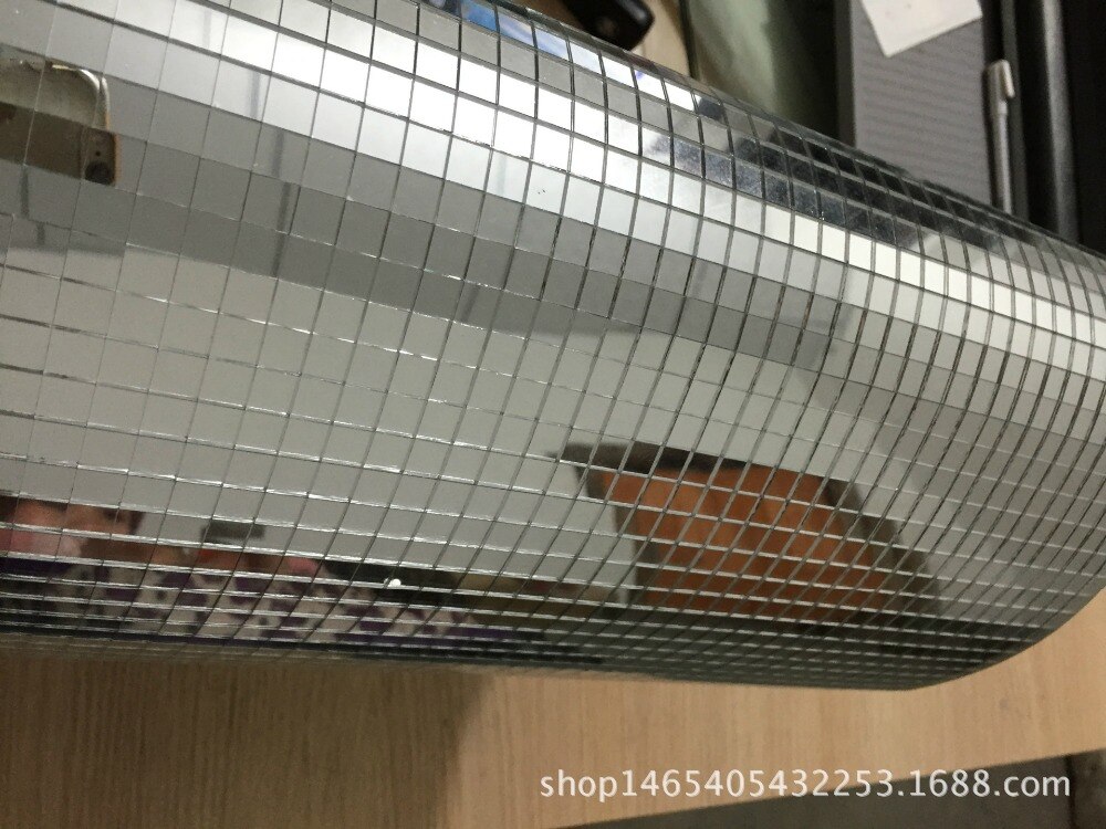 Glas mosaik flise, mini firkantet glas mosaik spejl plade ægte glas selvklæbende, sølv glas håndværk