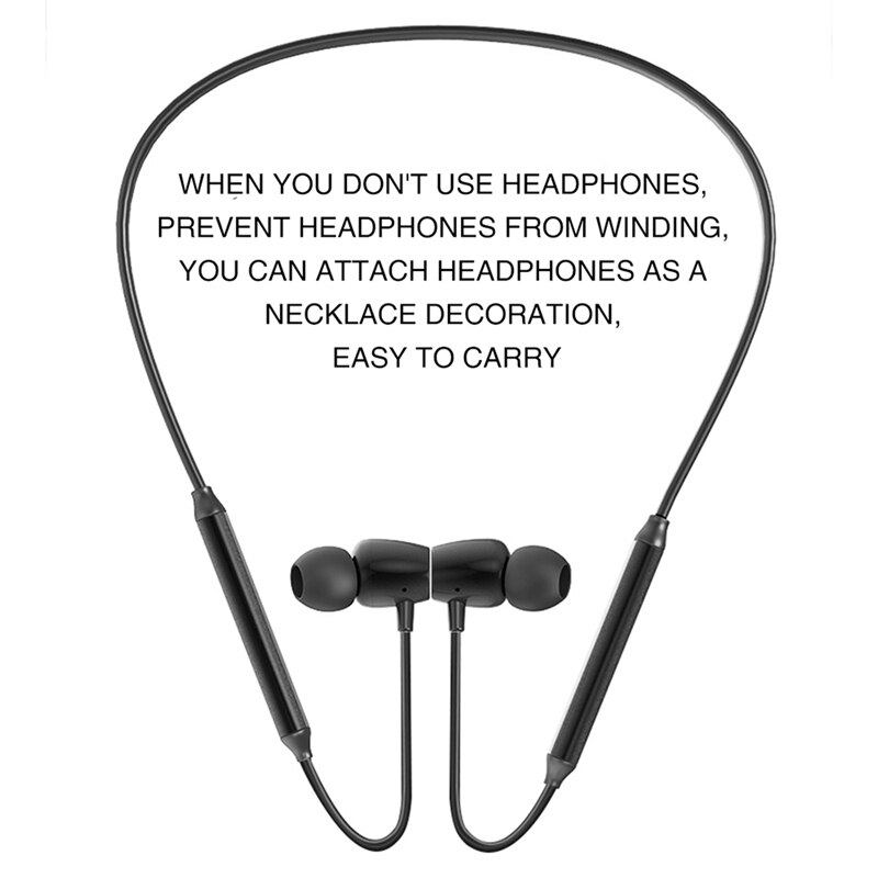 LYMOC Q5 auriculares Bluetooth auriculares deportivos inalámbricos 48Hrs Talktime banda para el cuello auriculares estéreo corriendo para iPhone Samsung Huawei