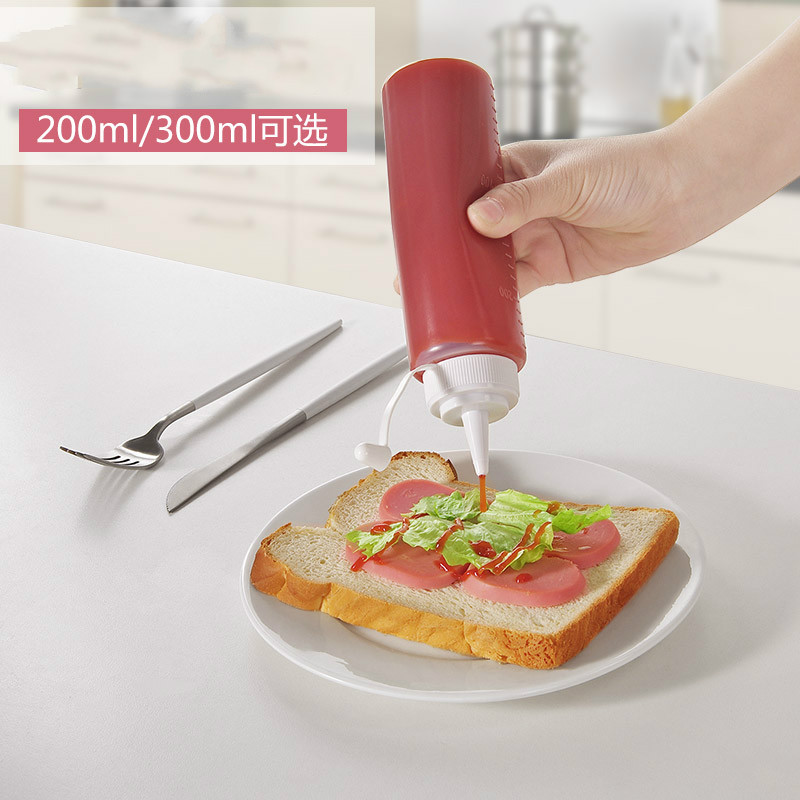 BBQ Ketchup Spender Flaschen Olivenöl Abgabe Flasche Mayonnaise quetschen Krug mit Kappe Sicher Kunststoff Küche Werkzeuge mx7261532