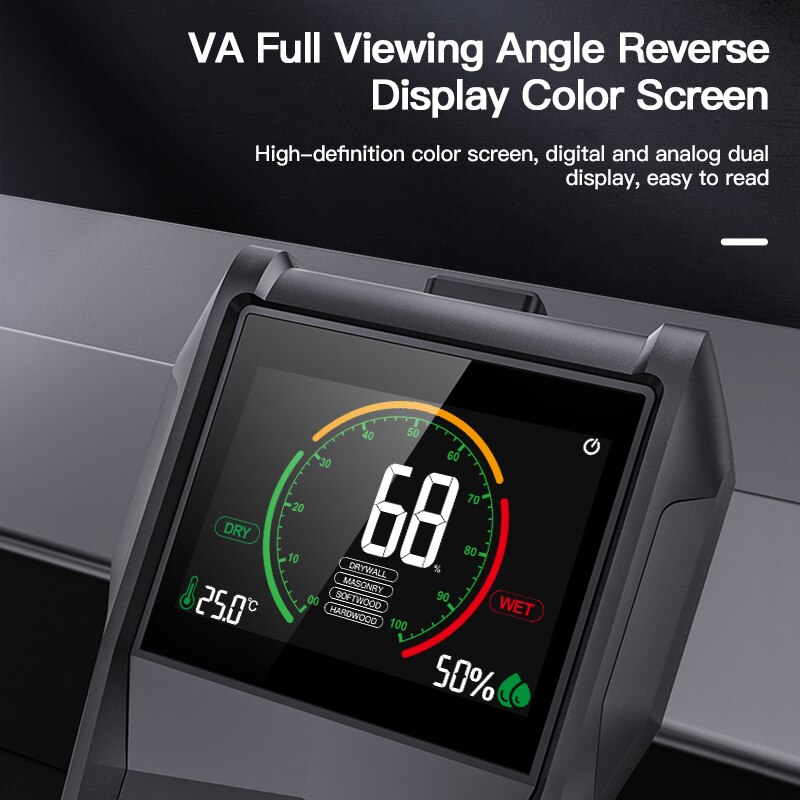 Wood Moisture Meter Non-contact Measurement Digital Hight-precision Timber Humidity Tester Damp Detector Measuring Tool Meter