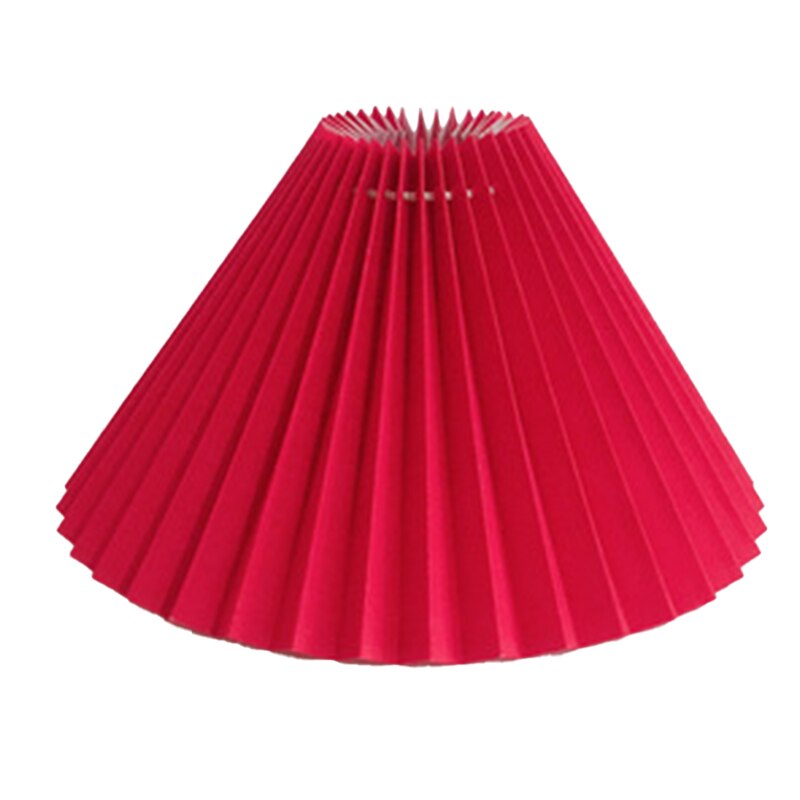 Pleated Lampshade E27 Light Cover Japanese Style Fabric Table Lamp Ceiling Decor C1: Big red