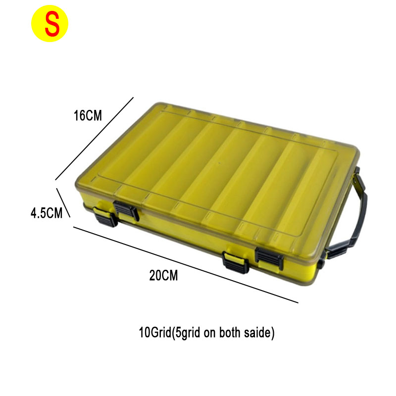 Scatola per attrezzatura da pesca Custodia per esche 14 scomparti Scatole per ganci per esche a doppia faccia Custodia per contenitori per esche Accessori per la pesca: Blu