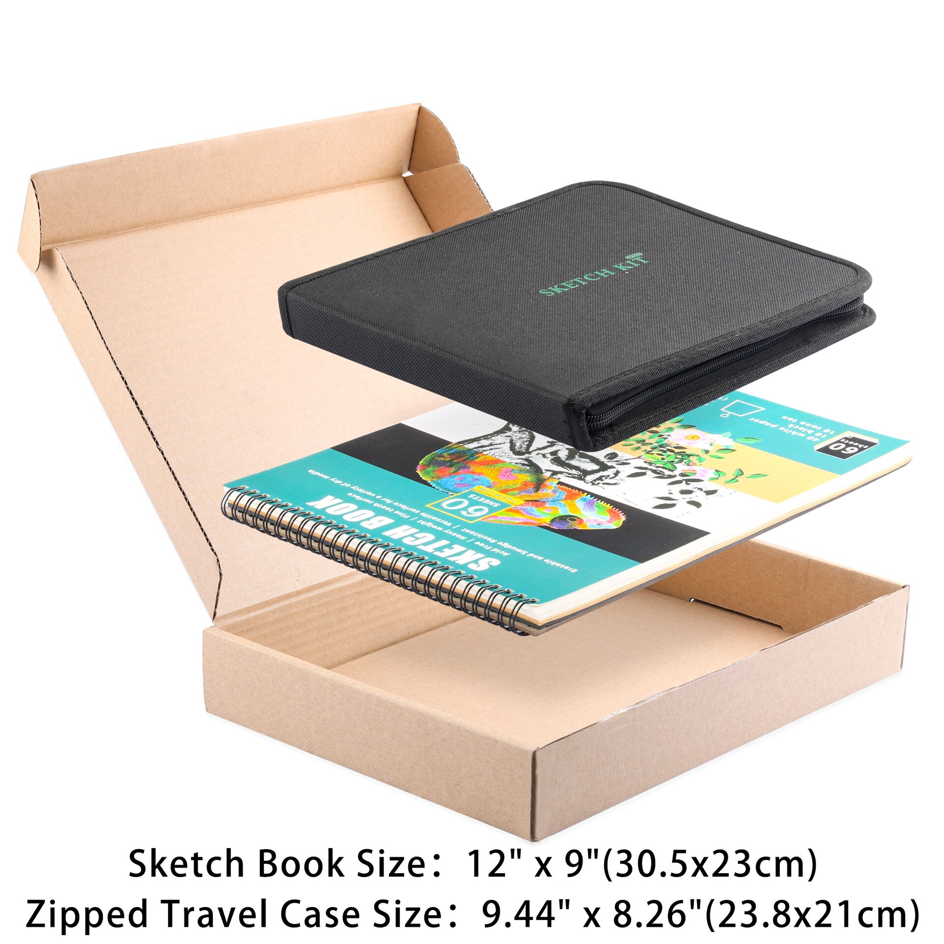 Sketch Drawing Kit Premium Graphite, Charcoal, Crayons and Drawing Tools Art Supplies for Sketching Shadows for Beginners: Default Title