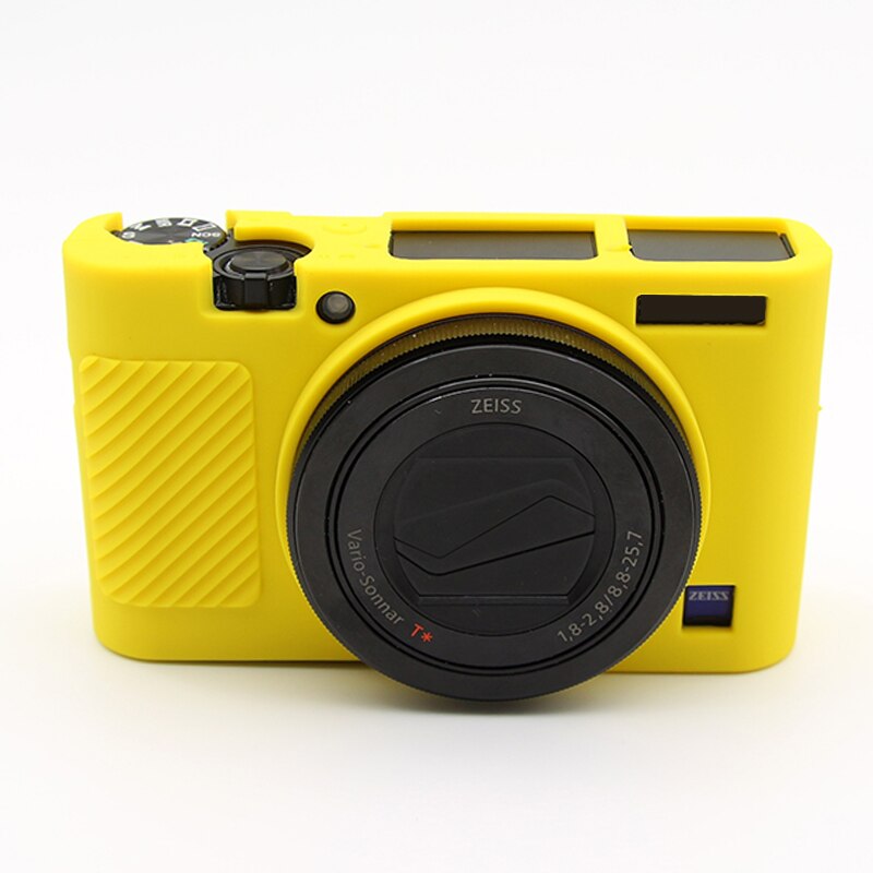 Zachte Siliconen Camera Protector Case Rubber Body Cover Bag Skin Voor Sony RX100 I Ii Iii Iv V M1 M2 m3 M4 M5 M6 M7 Camera Tas Top: YELLOW