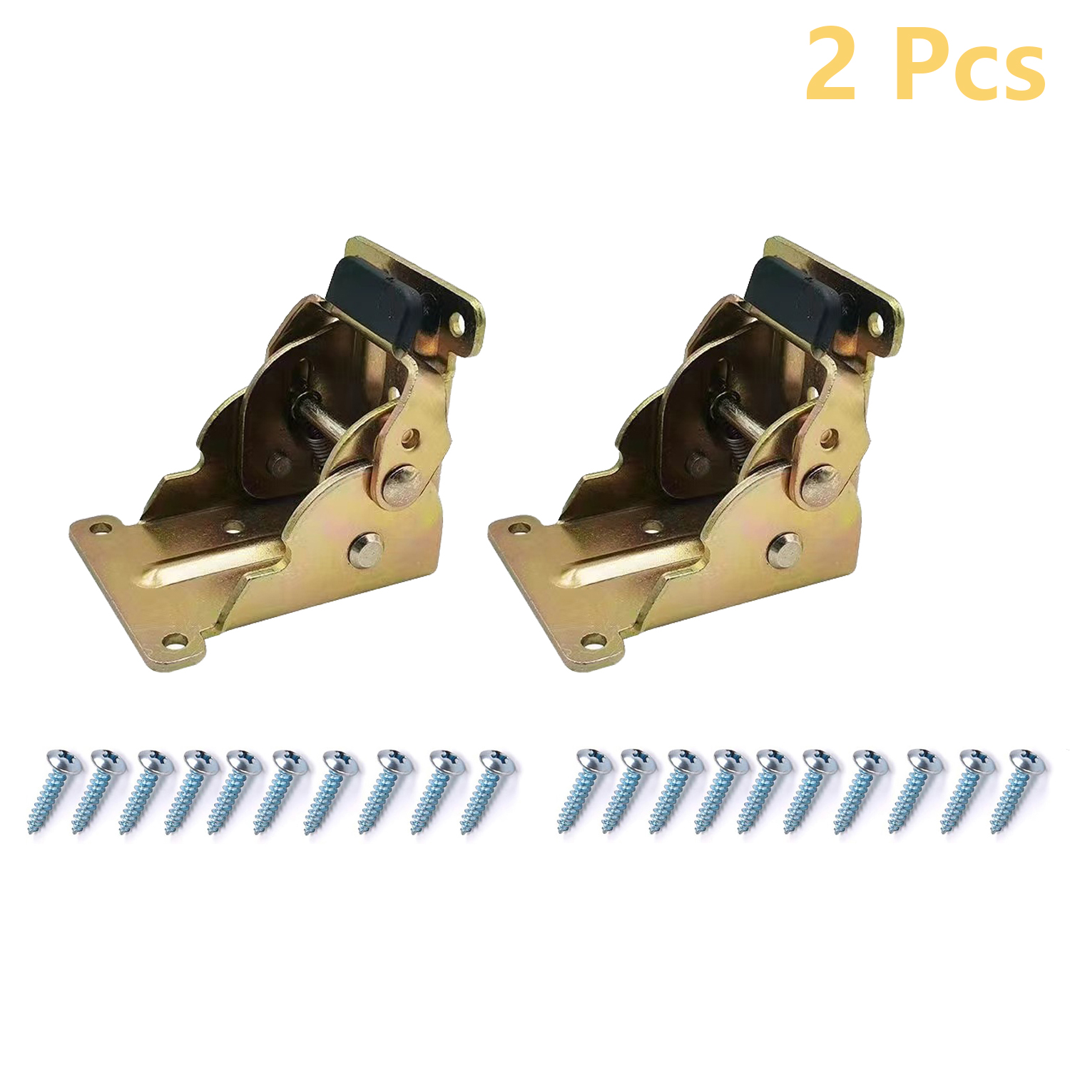 Foldable Bracket, Self-Lock Hinge Hardware with Screws Lock Extension Support for Table Leg, Bed Leg, Workbench, Pack of 4: Orange