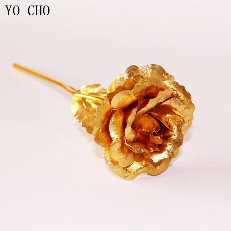 Galaxy Rose Eternal 24K Gold Flower Foil Plastic Artificial Roses Valentines Day Beauty Golden Flowers for Wedding Decor: Burgundy