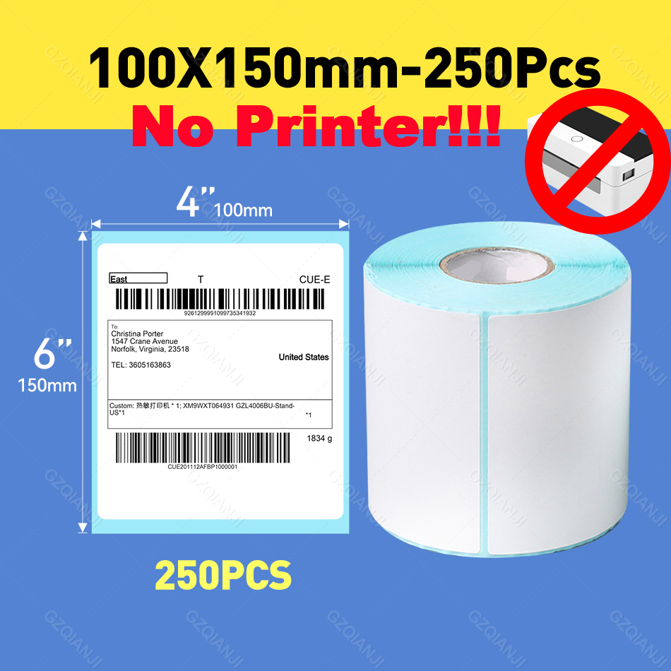 4x6 Label Printer WiFi Bluetooth USB Thermal Sticker Maker Desktop Barcode Printer for High Speed Express Airway Bill: Aubergine / UK Plug