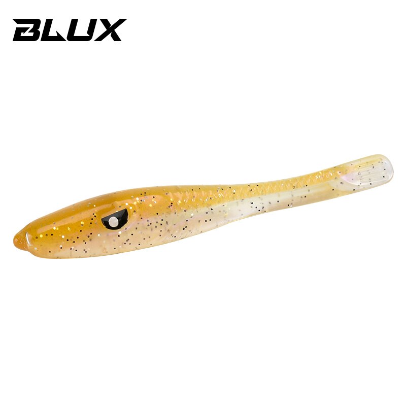 Blux skøre ål 80mm 8 stk / taske blød fiskeri lokke havabbor kunstig lokkemad silikone orm shad nødfisk saltvand bas fiskeri: Farve b
