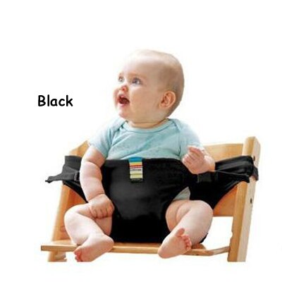 Babyvoeding Hoge Stoel Draagbare Baby Booster Stoelen Peuters Kinderen Veiligheidsgordel Feeding High Chair Harness: Black