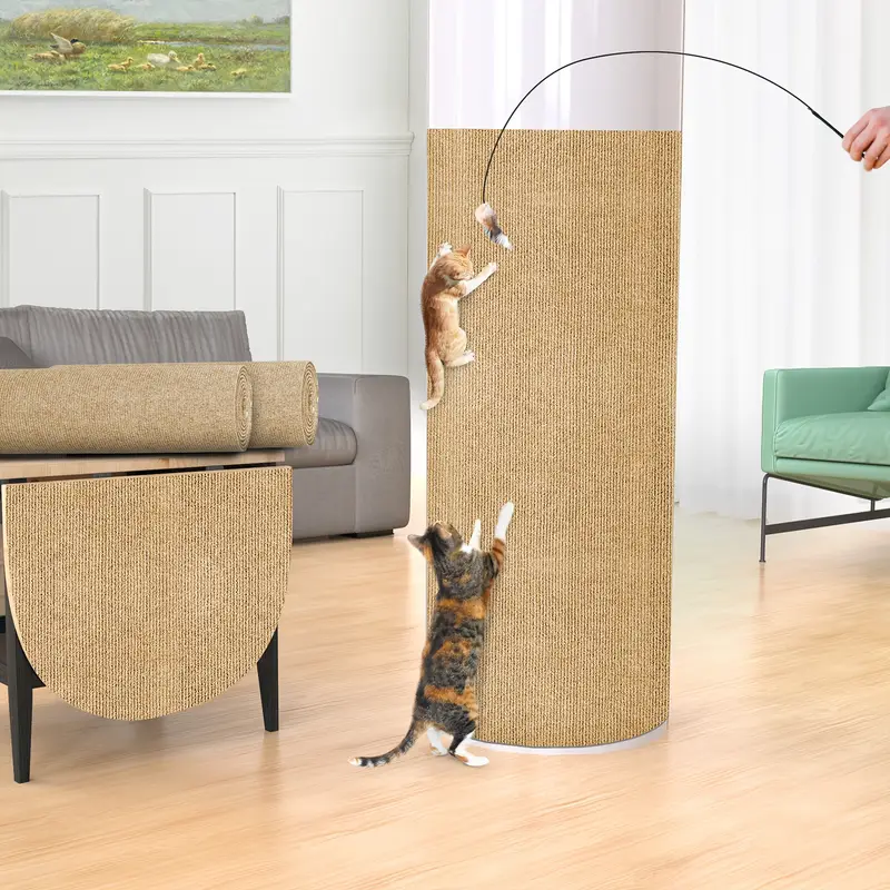 Self-Adhesive Cats Scratch Board Wall Anti Cat Scratch Carpet Mat Trimmable Cat Carpet Prevent Cat Scratcher Furniture Protector: XXXL / WHITE