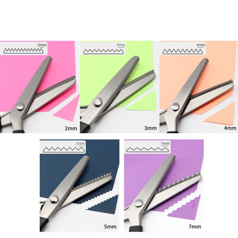 Tijeras de Pinking para manualidades, 9 pulgadas, zigzag, tela de cuero, corte de papel, herramientas hechas a mano DIY, tijeras de costura a medida